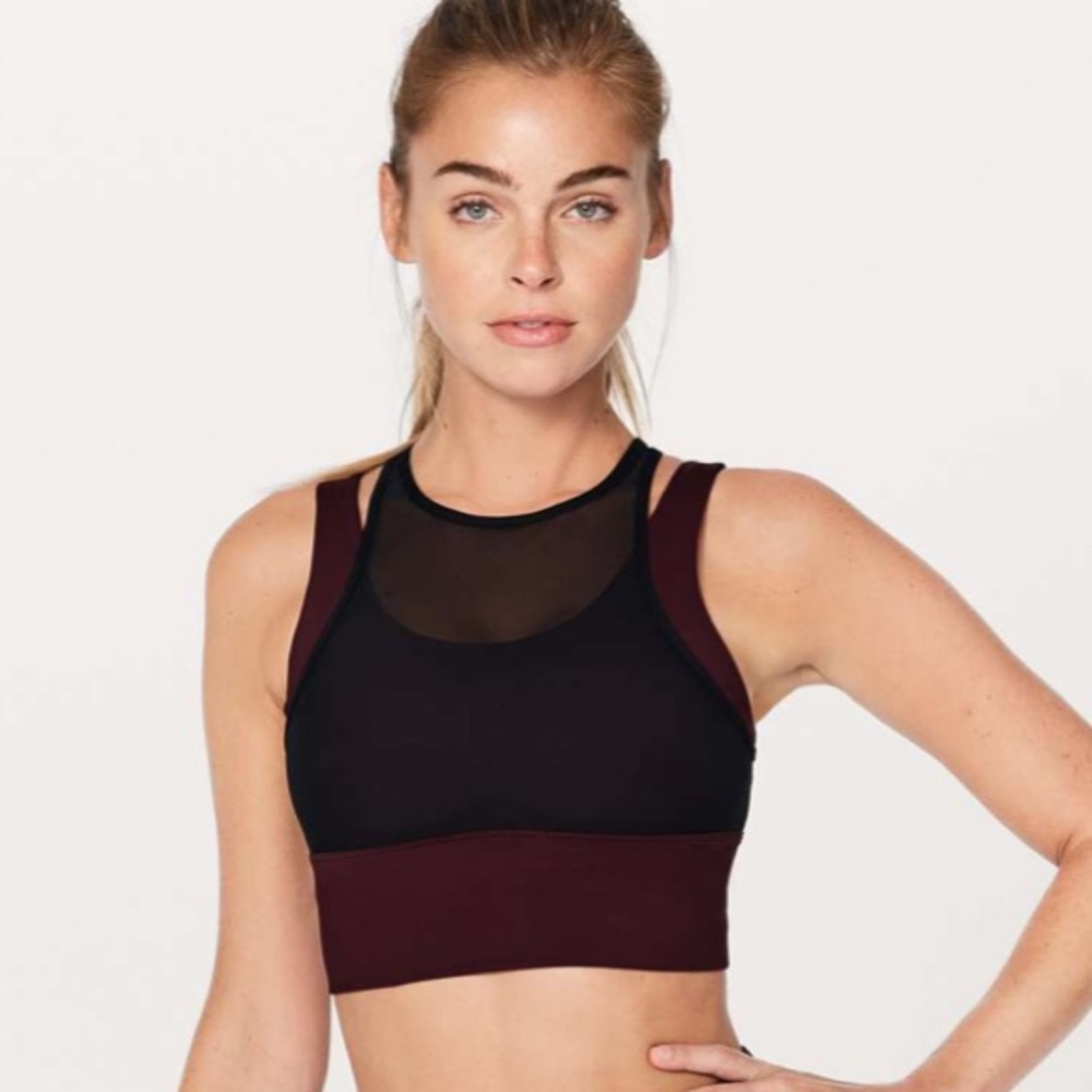 Lululemon Double Tap Bra II – Dark Adobe / Black – Size 12